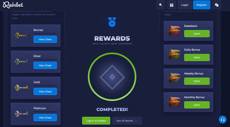 Rainbet Live Casino Site